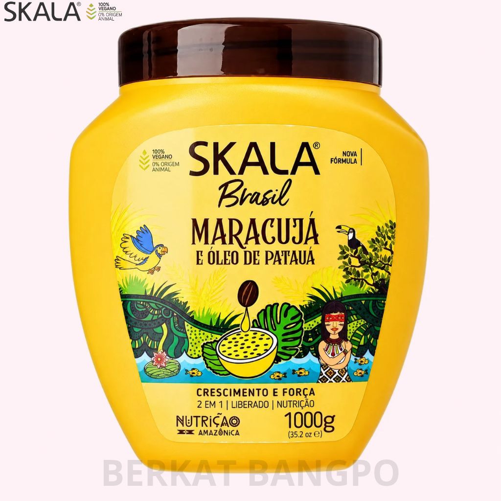 [FULL SIZE 1KG] SKALA Brasil Maracujá  – Masker Rambut Keriting Deep Conditioning | SKALA Curly Hair