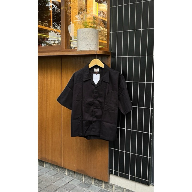 Akasha Bowling Shirt Black Boxy fit Vintage