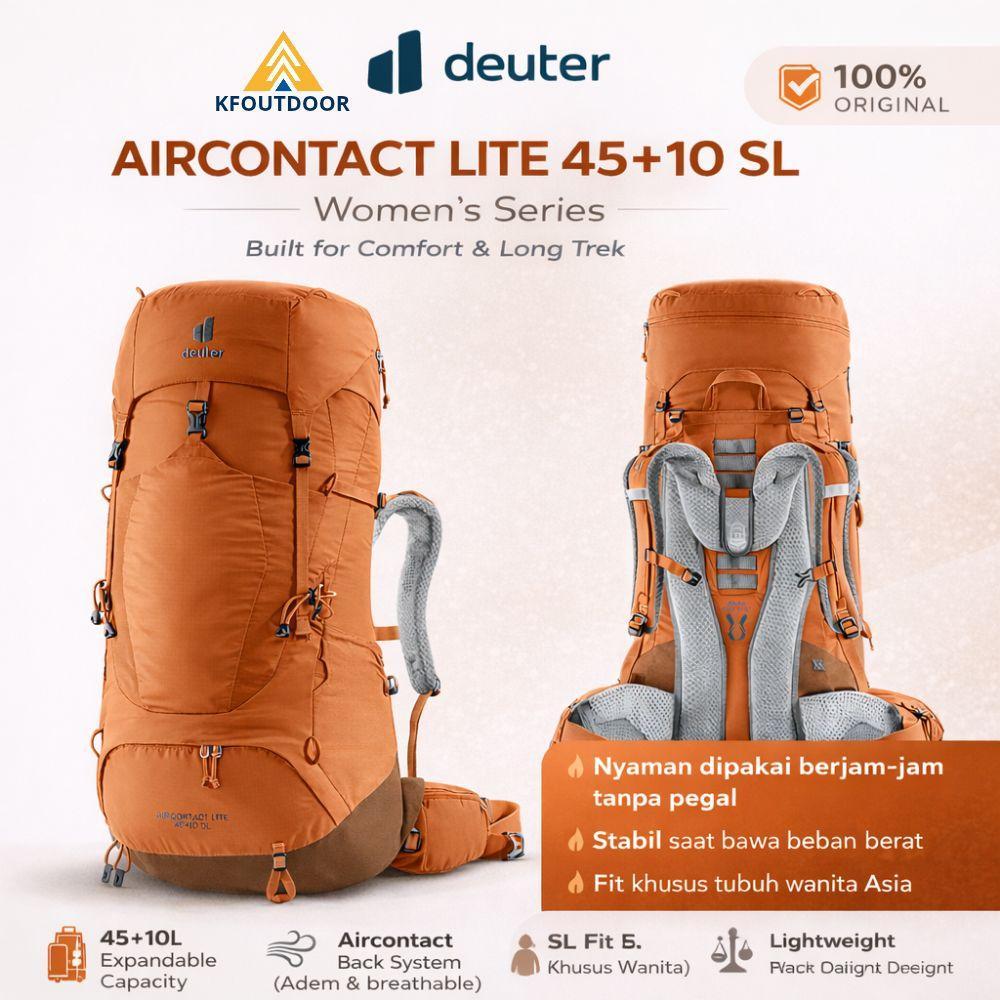 Deuter Aircontact lite 45 + 10 SL Tas Carrier Original Deuter