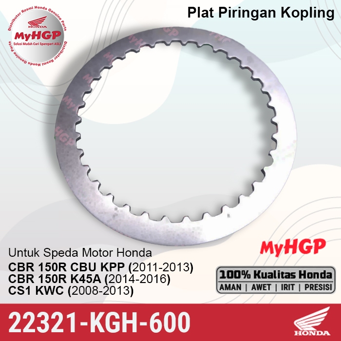 22321KGH600 Plat Piringan Kopling CS1 & CBR 150R 22321-KGH-600
