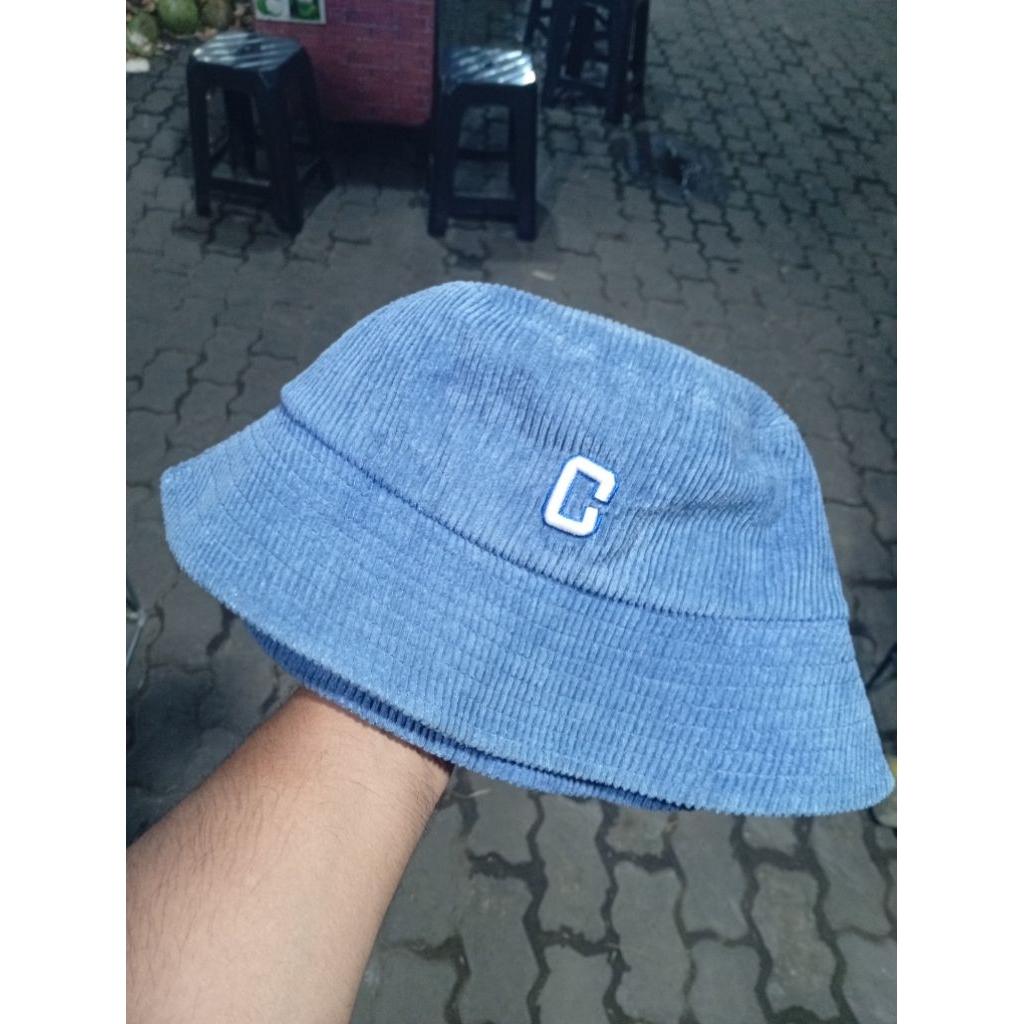 Topi Second Bucket Hats Corduroy Logo C Size L Lingkar kepala 58-59cm