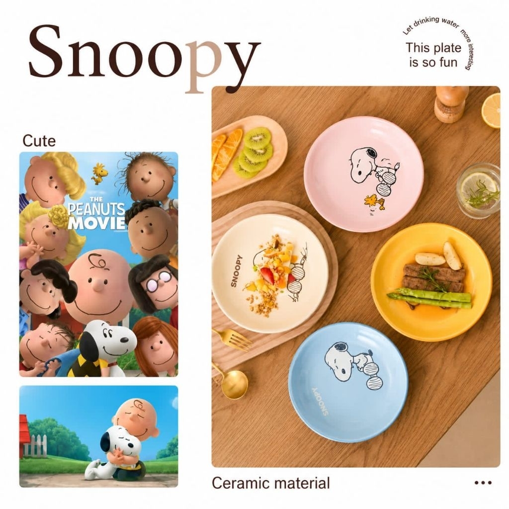 PIRING KARAKTER  / PIRING SNOOPY / PIRING LUCU / PIRING KERAMIK SNOOPY