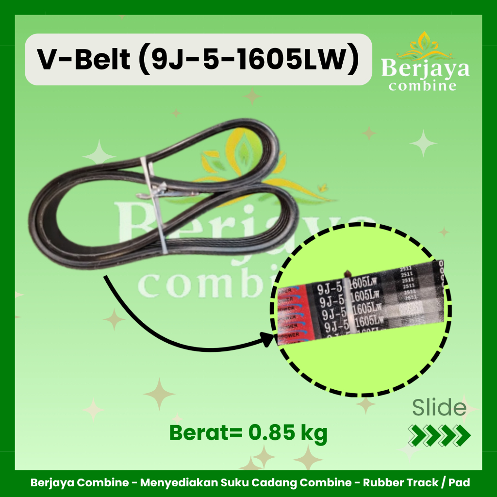 Joint Belt, Walking (9J-5-1605) / 9J-5-1605LW / Combine Harvester Maxxi Tipe BIMO102