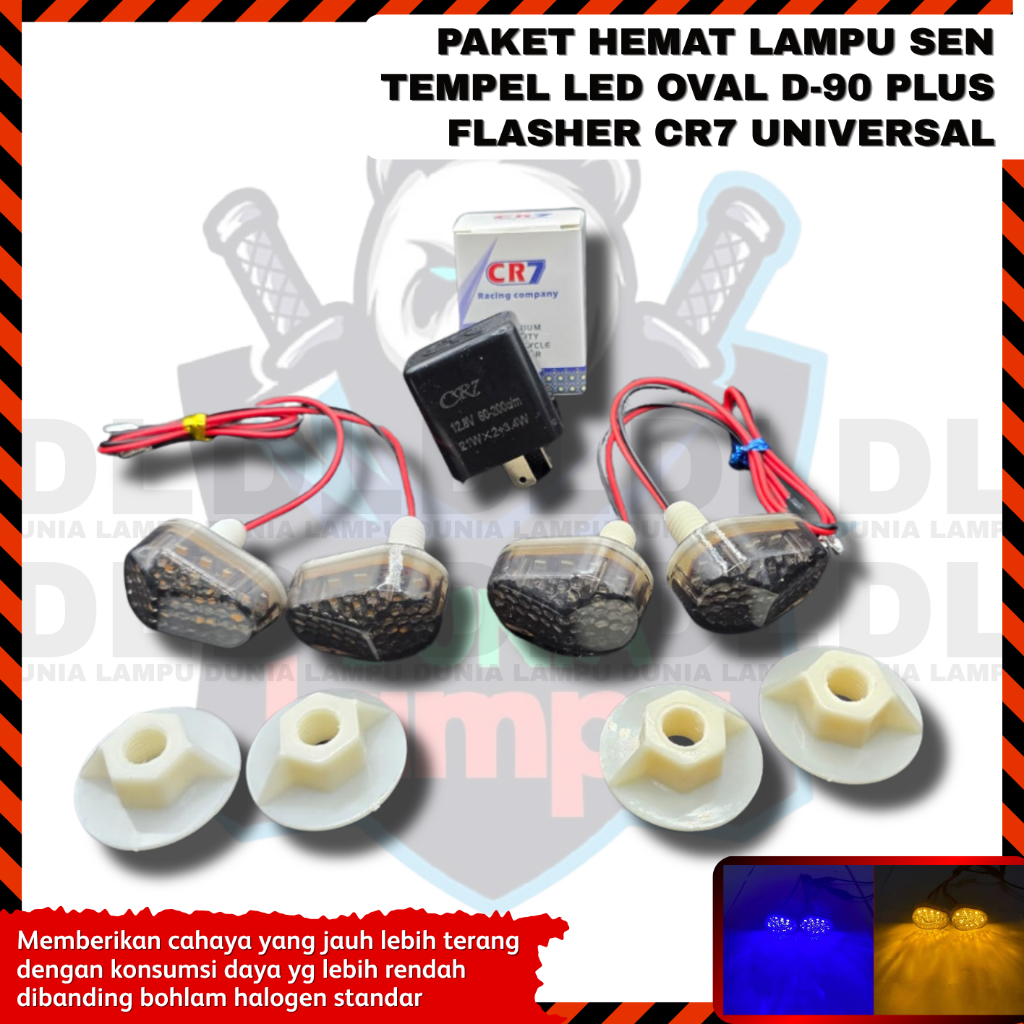 PAKET MURAH Lampu sein sen tempel Diamond+Flasher Sen Cr7 CBR NEW-CB150 R-R15 V2 V3-R25-VIXION NEW-V