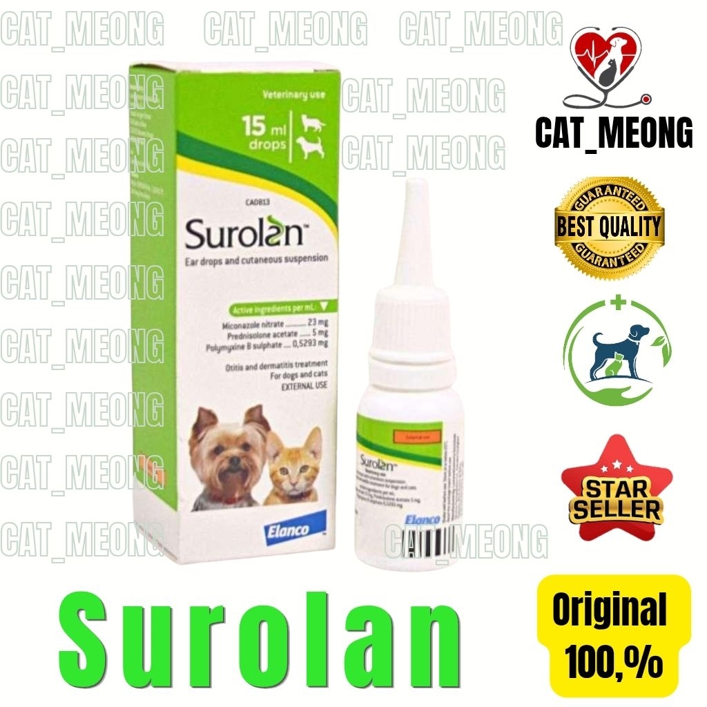Surolan Obat Tetes Telinga Kucing dan Anjing