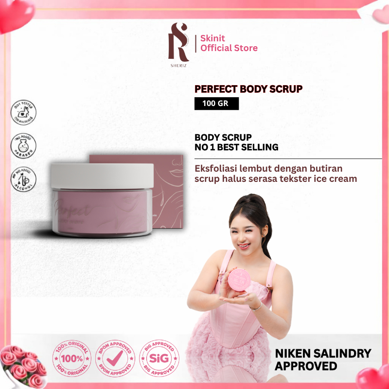 Sheriz - Body Scrup Whitening Mencerahkan Badan | Pemutih Badan | Scrub Penghilang Bekas Luka Koreng