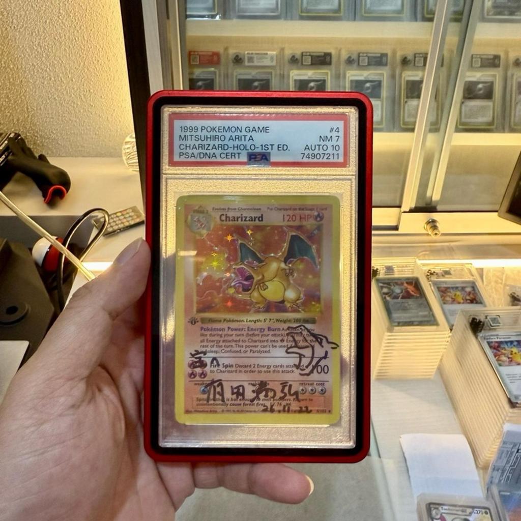 charizard Mitsuhiro arita PSA 7 AUTO 10 1 kartu POKEMON TCG card game english, japan, or indonesia (