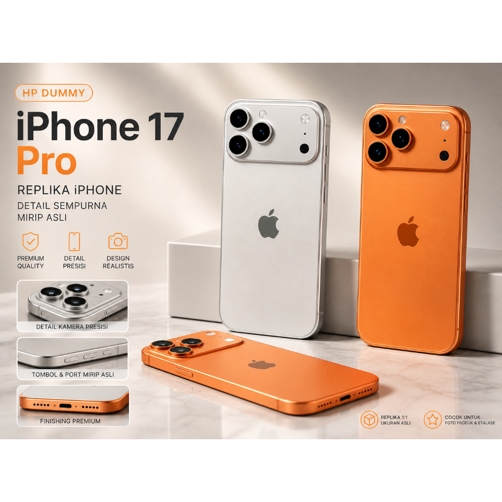 HP Dummy iPhone 17 Pro Black Screen 1:1 | Replika iPhone 17 Pro Dummy Phone Premium | Display HP Non