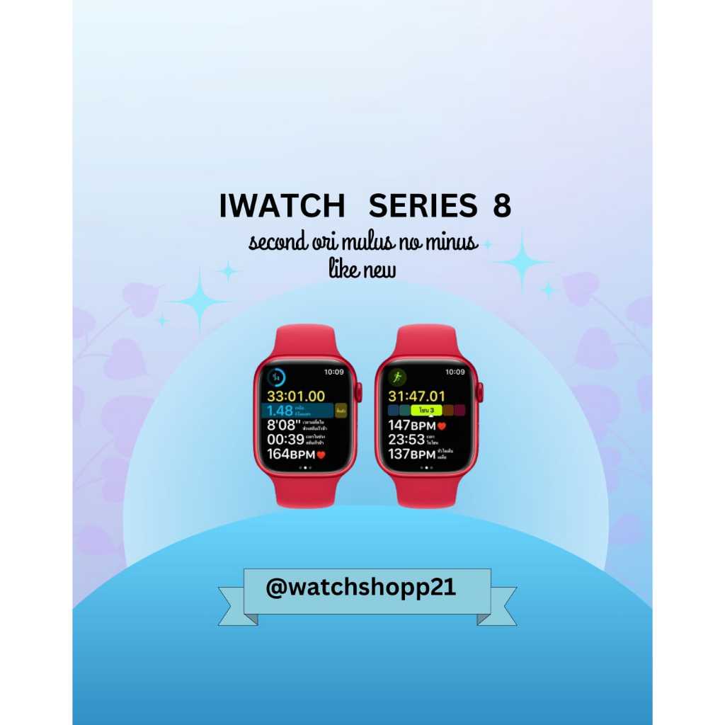 Apple Watch/iWatch Second Series 8 41mm/45mm 100% Original Garansi Ex Internasional