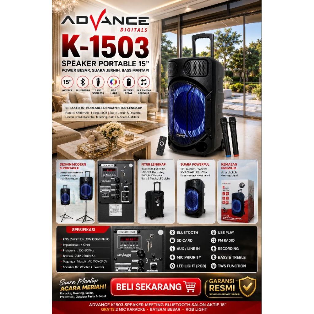 speaker bluetooth Advance K-1503