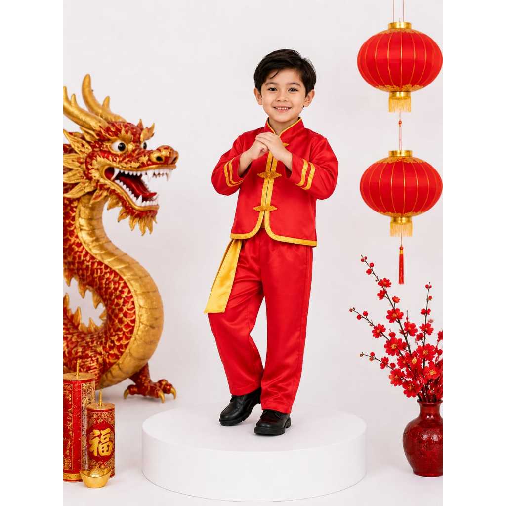 Azzafran – Setelan Kungfu Anak Longwei Kostum Kungfu Tradisional Anak Laki-laki