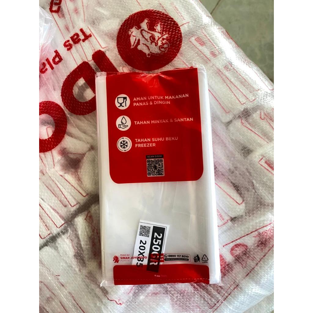 KANTONG PLASTIK ES BATU 12X24 CM / PLASTIK TEBAL TAHAN PANAS JOYO BOYO PE 12 X 24