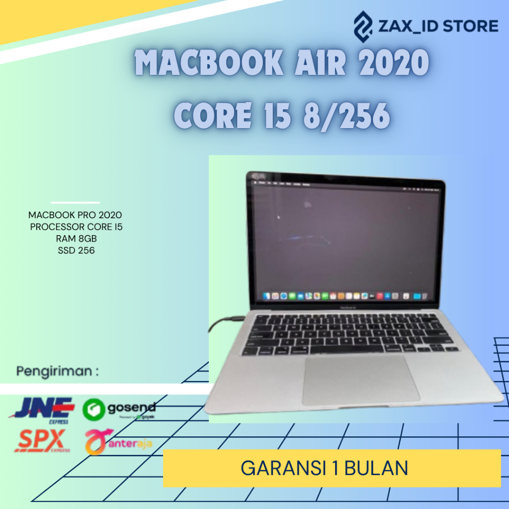 Macbook air second 2020 core i5 ram 8 ssd 256 murah bergaransi