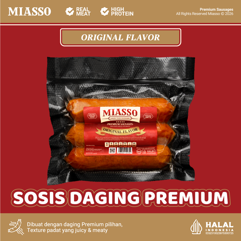MIASSO - Original | Premium Sausages | Sosis Halal Frozen Food