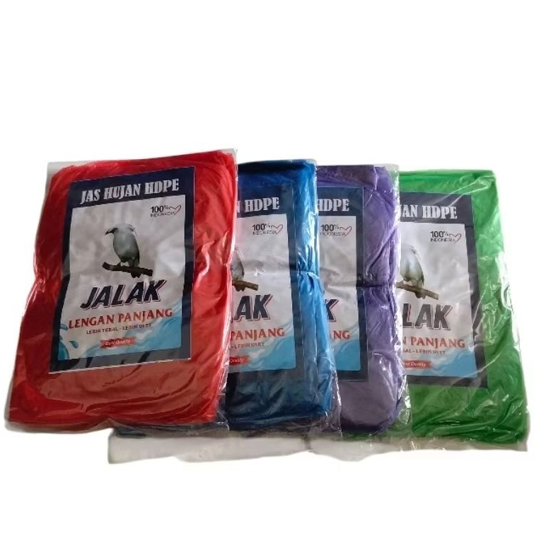 Jas Hujan Plastik HDPE Jalak Lengan Lusinan ( 12 Biji )