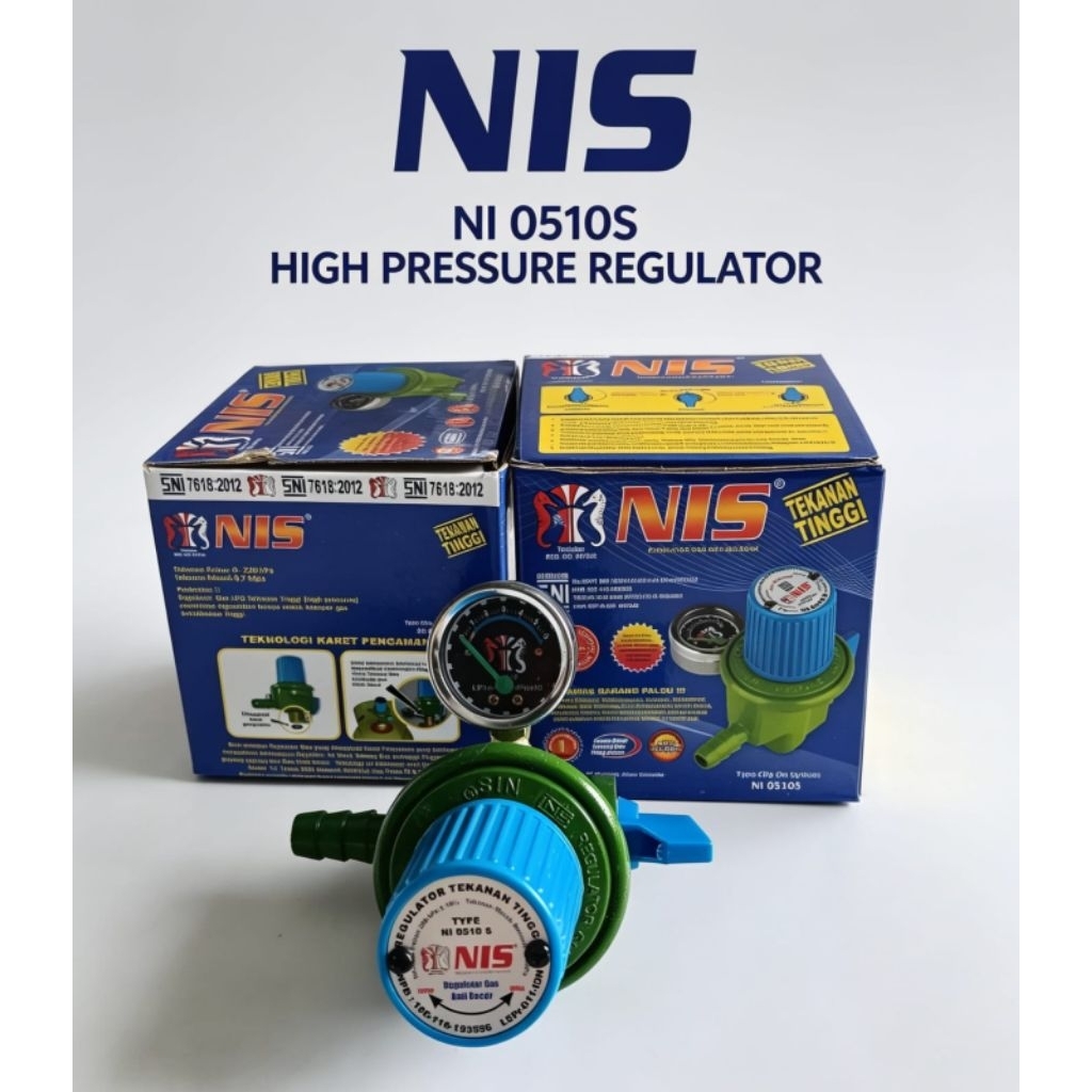 NIS NI 0510S Regulator Tekanan Tinggi Clip On System + Meteran