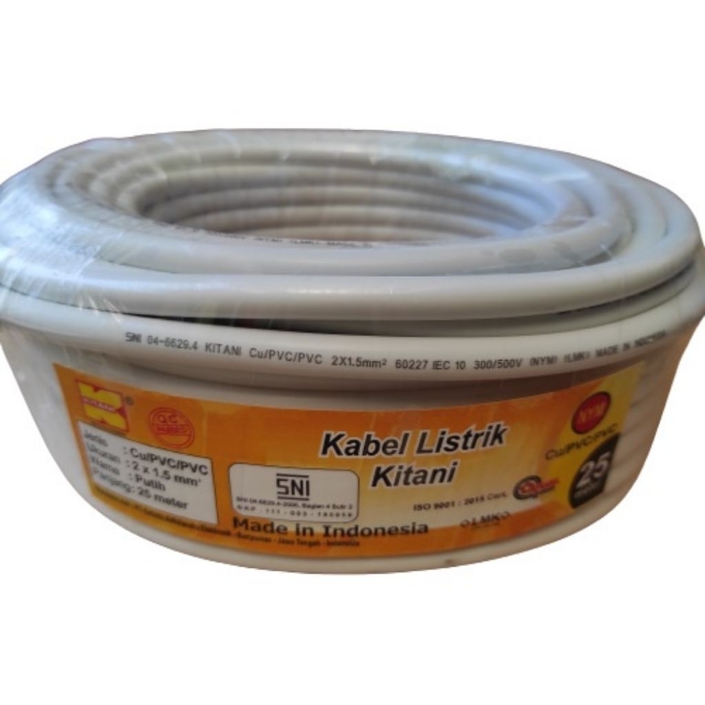 kabel roll kitani 2x1.5 50m banyumas