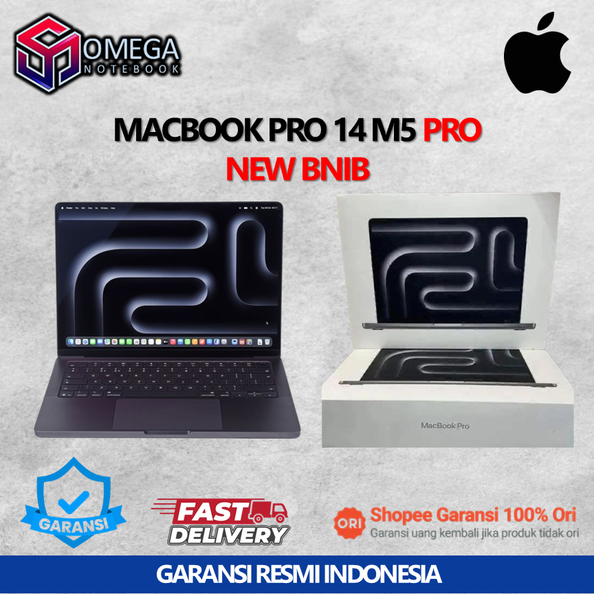 Apple MACBOOK PRO 14 M5 PRO 2026 24GB 2TB - Garansi Resmi Indonesia