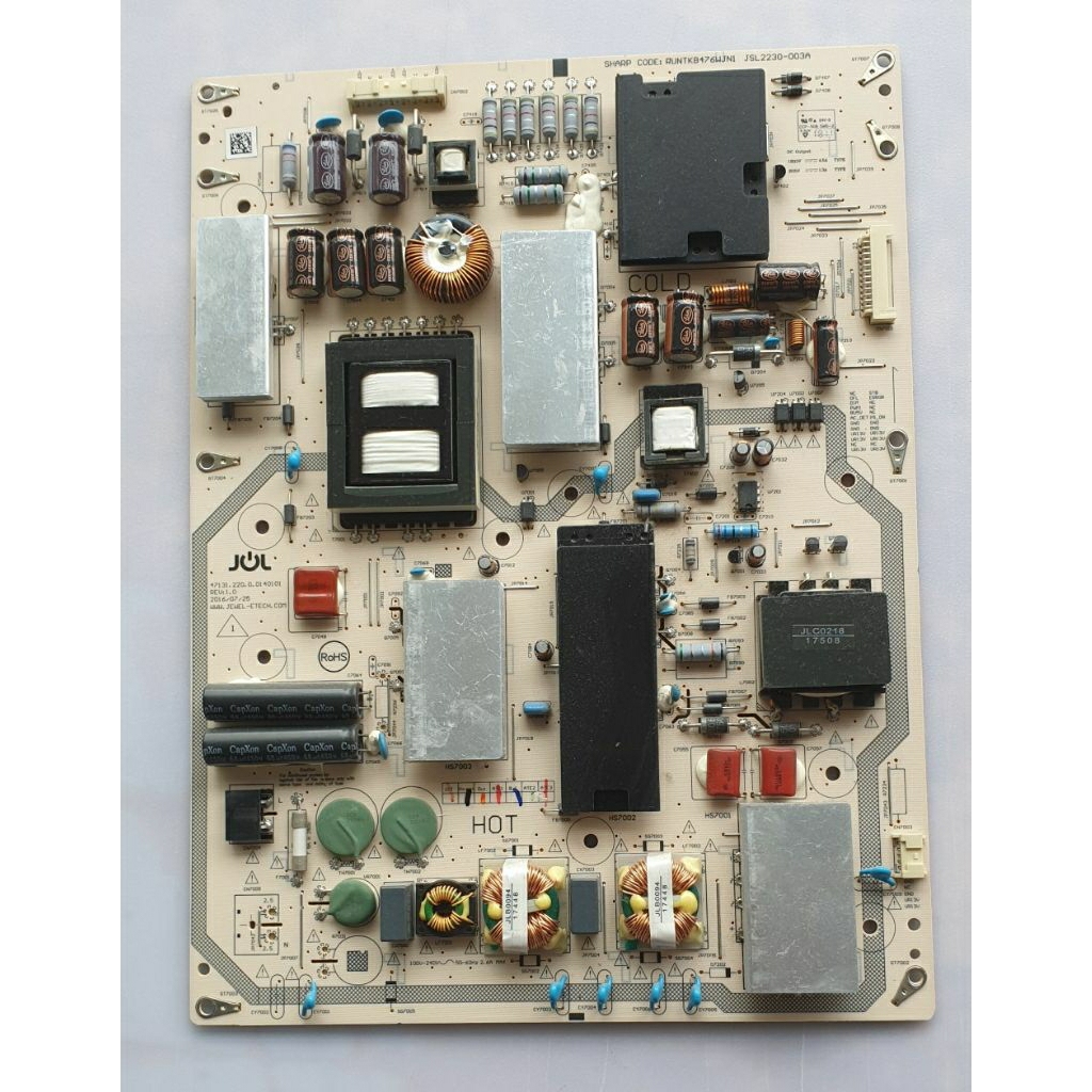 MESIN PSU POWER SUPLAY SUPLAI SUPPLY REGULATOR MODUL TV SHARP LC 60UA6500 60ua6500x