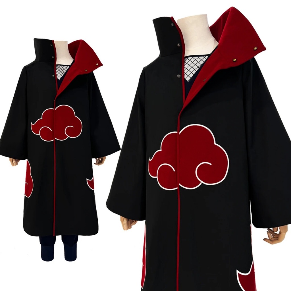 Jubah Anime Akatsuki Naruto Uchiha Sasuke Uchiha Itachi Cosplay Costume Cloak