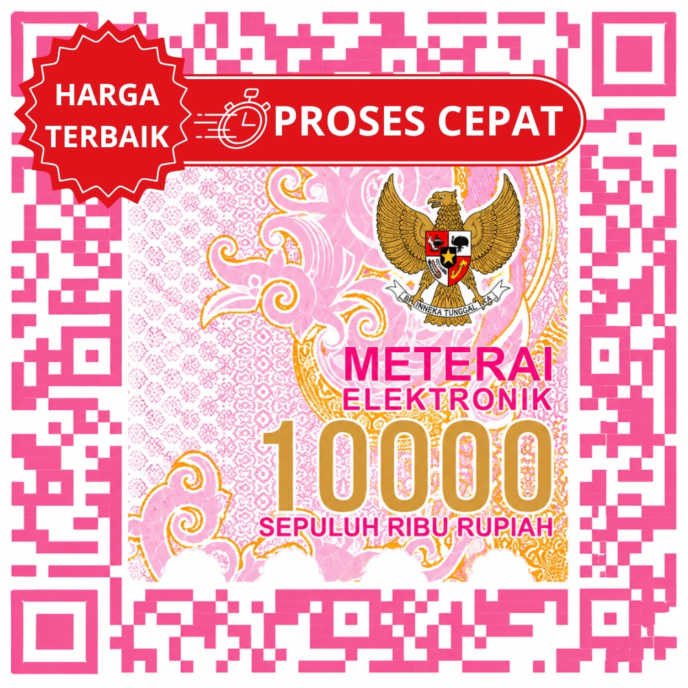 Jasa Pemasangan Emeterai / Meterai Elektronik Digital / e meterai 10000 Resmi dari PERURI