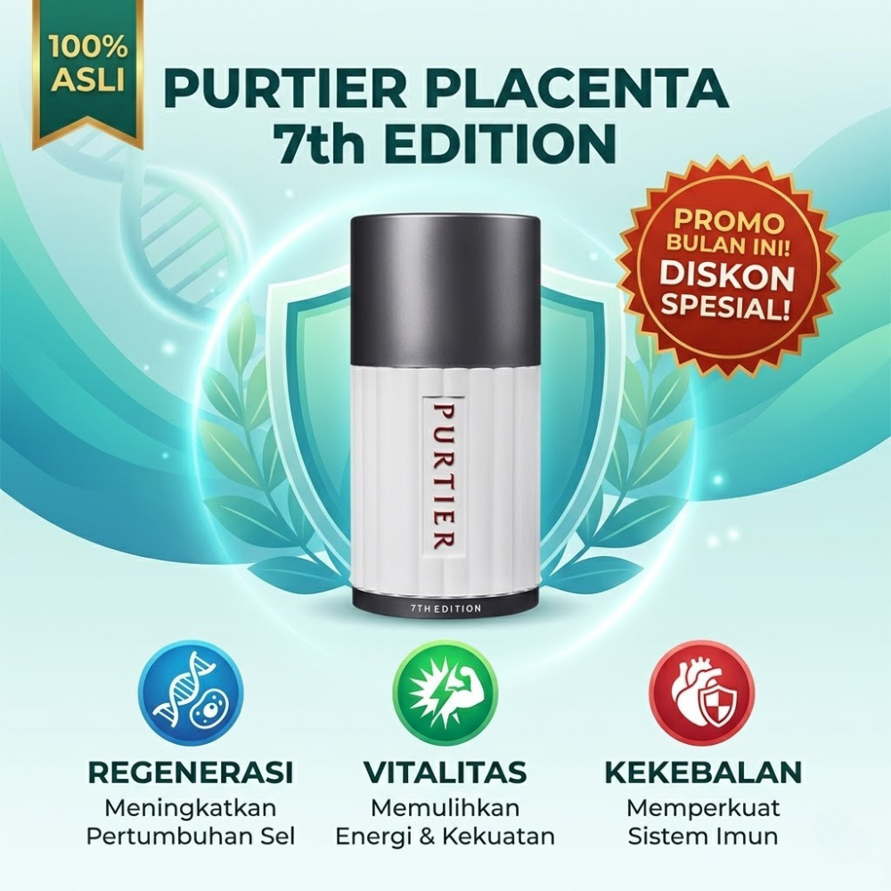 Original Purtier Placenta Edisi 7 EXP 2028 Perbaiki Sel, Imun Tubuh, Energi Harian Stok Ready Import