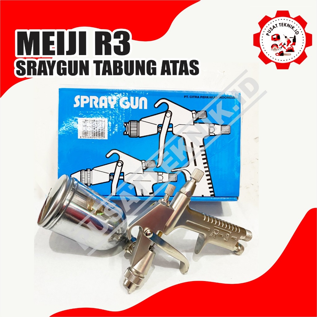 Spray Gun MEIJI R3 R2 Semprotan Cat Tab Atas Spraygun Alat Sprey Cet Diko