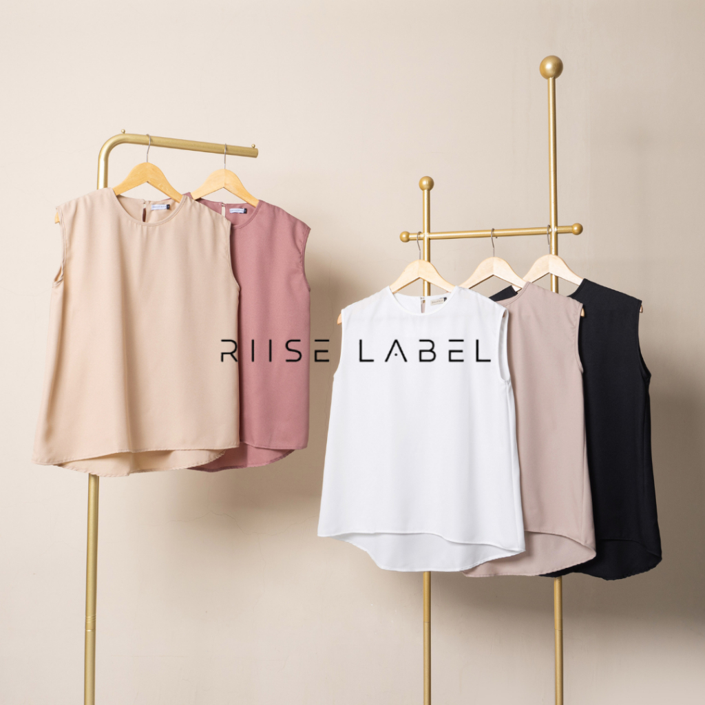 Riise - Inner Tanpa Lengan Premium Kancing Belakang | Dalaman hijab | Atasan Jumbo | Cocok Bumil & P
