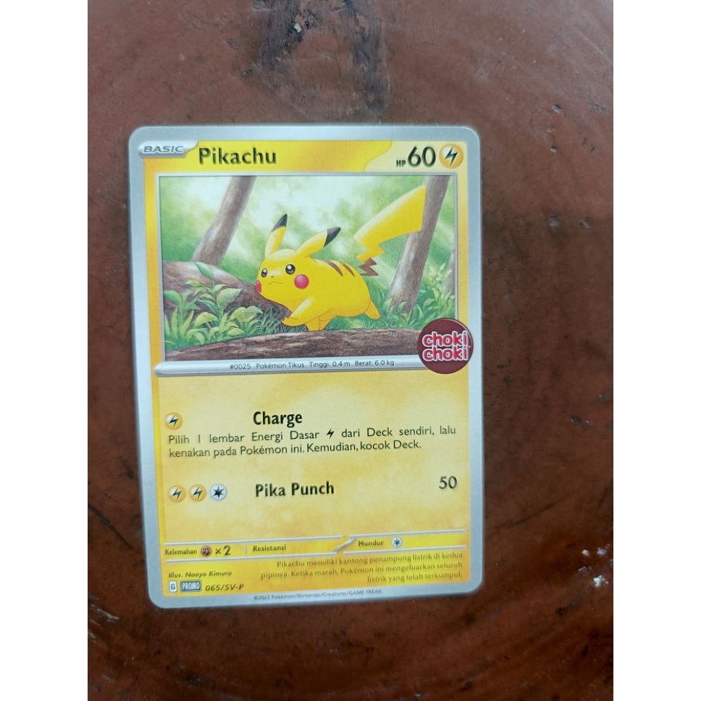 Kartu pikachu choki choki (non holo)