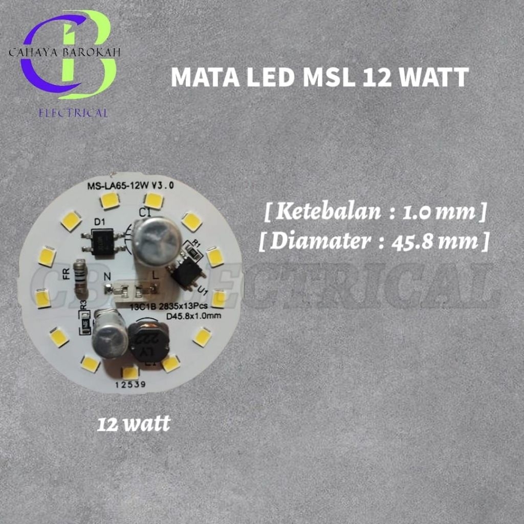 mata LED AC 12watt msl