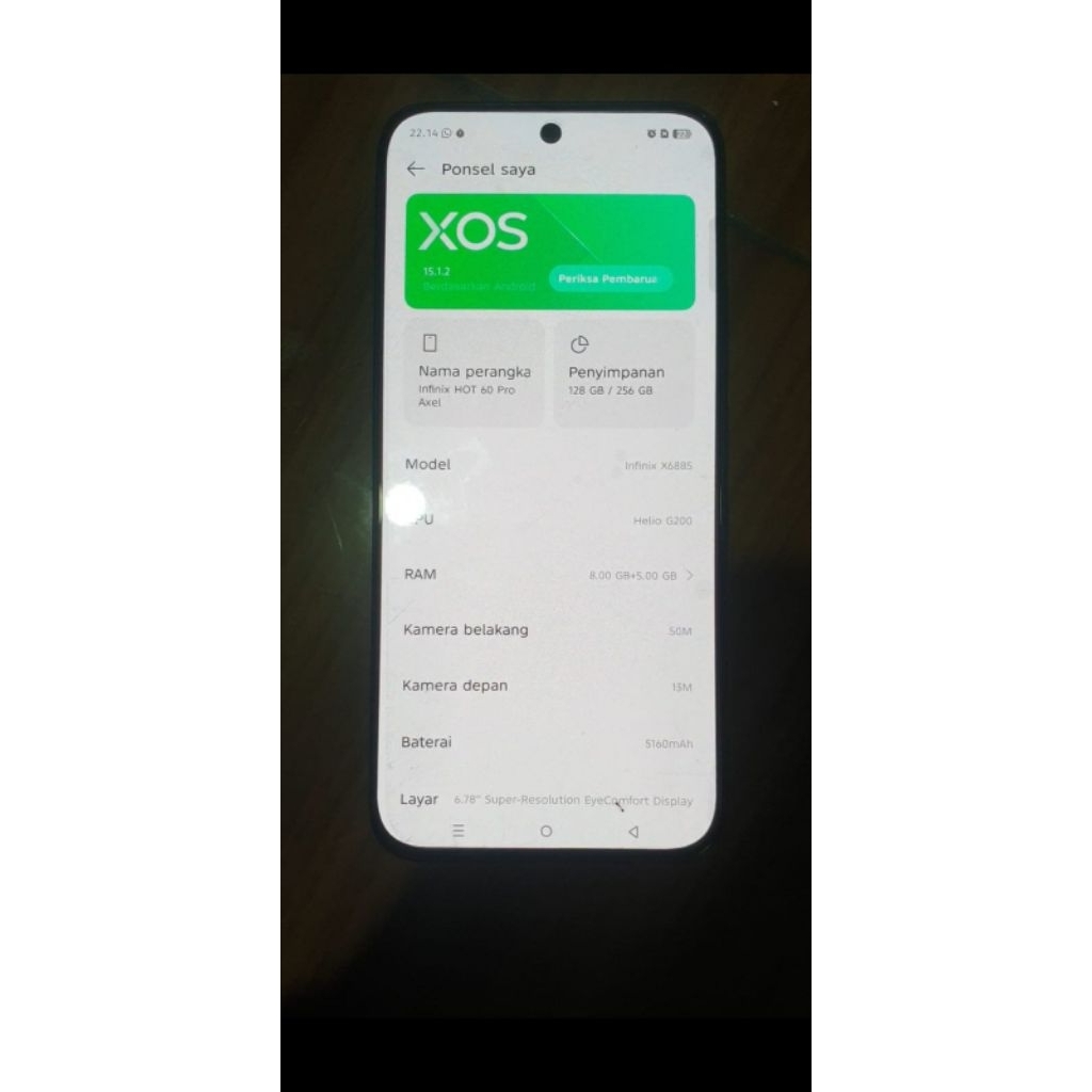 LCD INFINIX HOT 60 PRO ORIGINAL CABUTAN