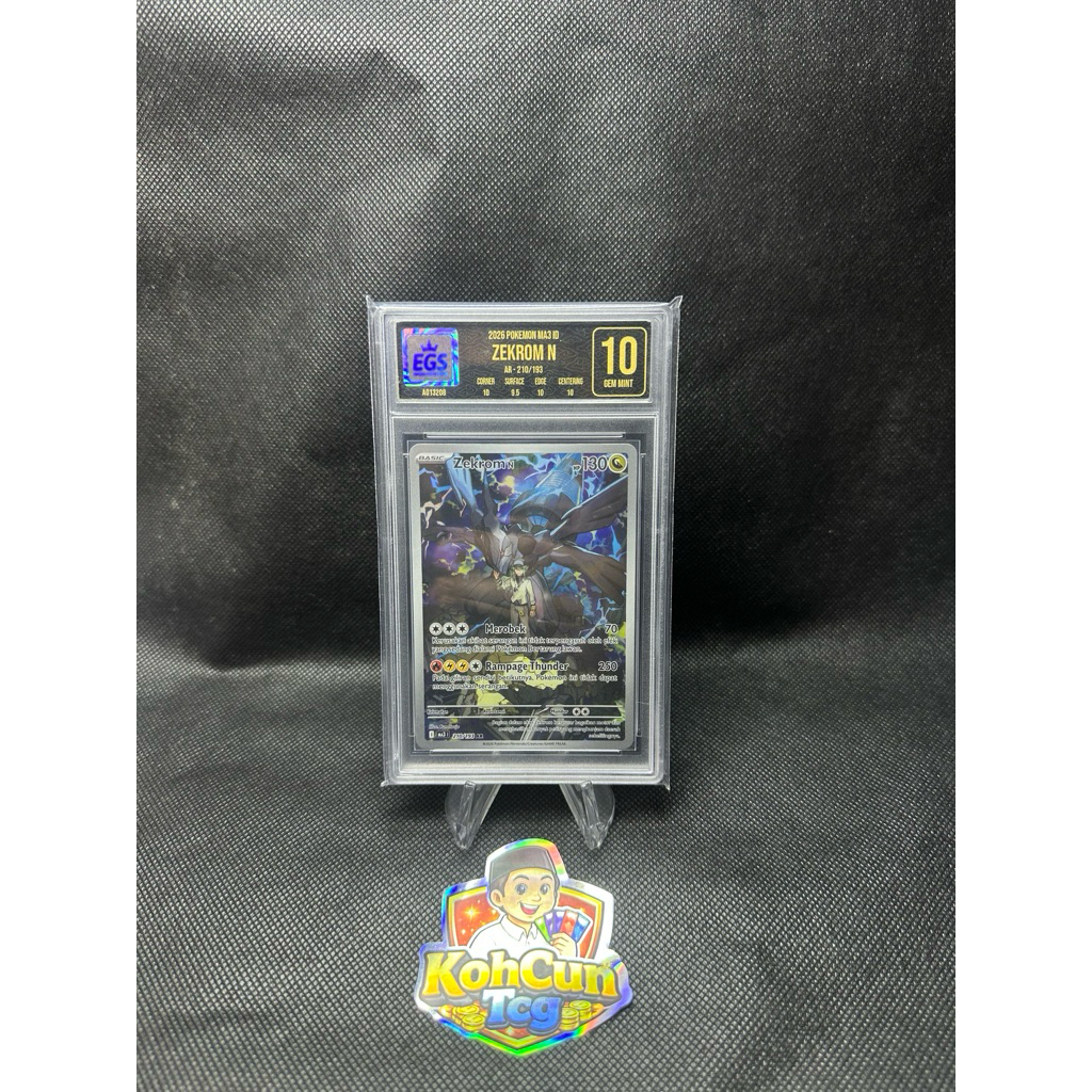 SLAB EGS 10 POKEMON - Zekrom Art Rare Indonesia Gem Mint 10