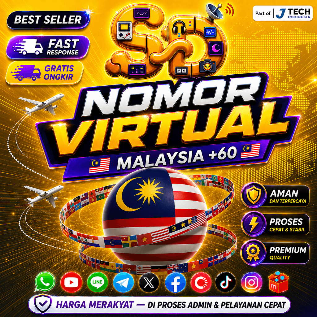 Nomor Virtual Malaysia Premium | Aktivasi Semua Aplikasi | Aman & Cepat