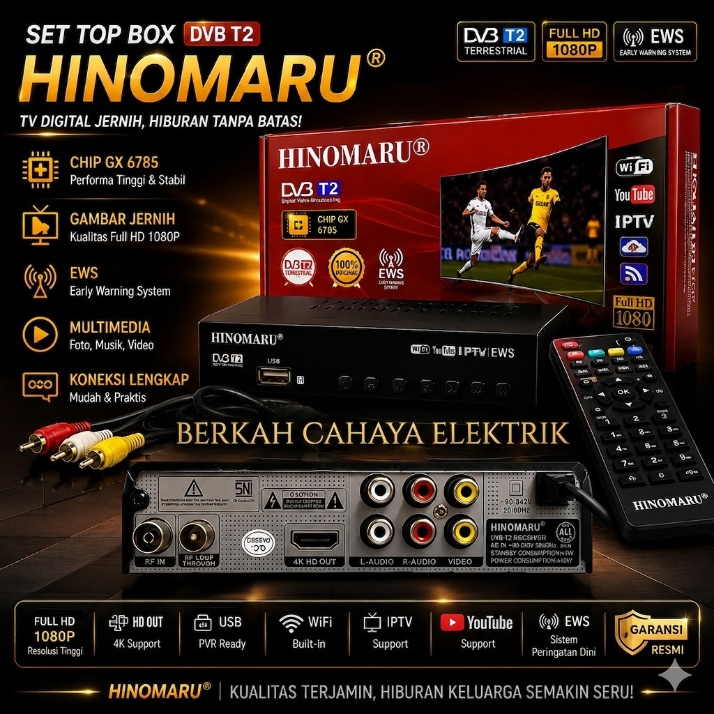 Set Top Box TV Digital hinomaru STB siaran TV digital HINOMARU DVB T2