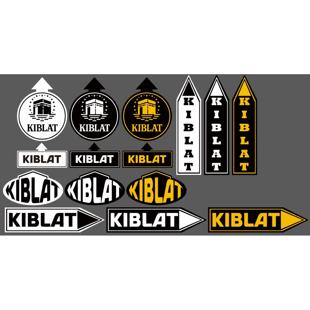 Akrilik Arah Kiblat Acrylic Sign Arah Kiblat Sign