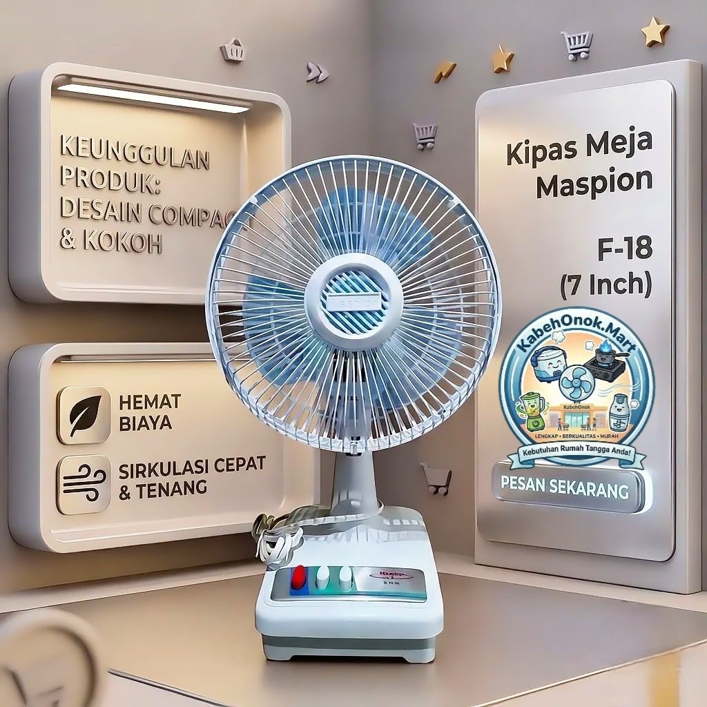 Maspion F-15DA Kipas Angin Meja 6 Inch Desk Fan - Original