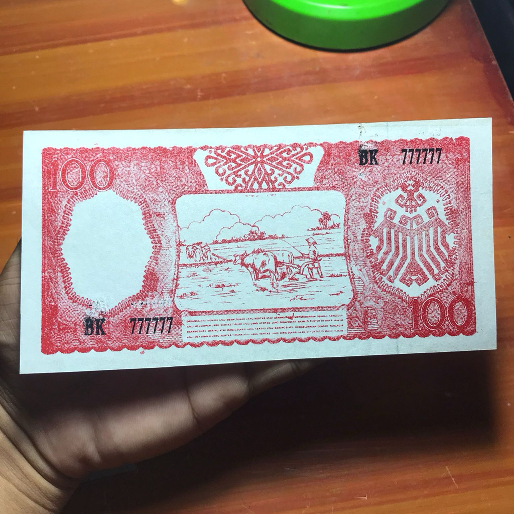 Uang 100 Rupiah Bung Karno Seri Ganjil dan Cantik Tahun 54 BK7