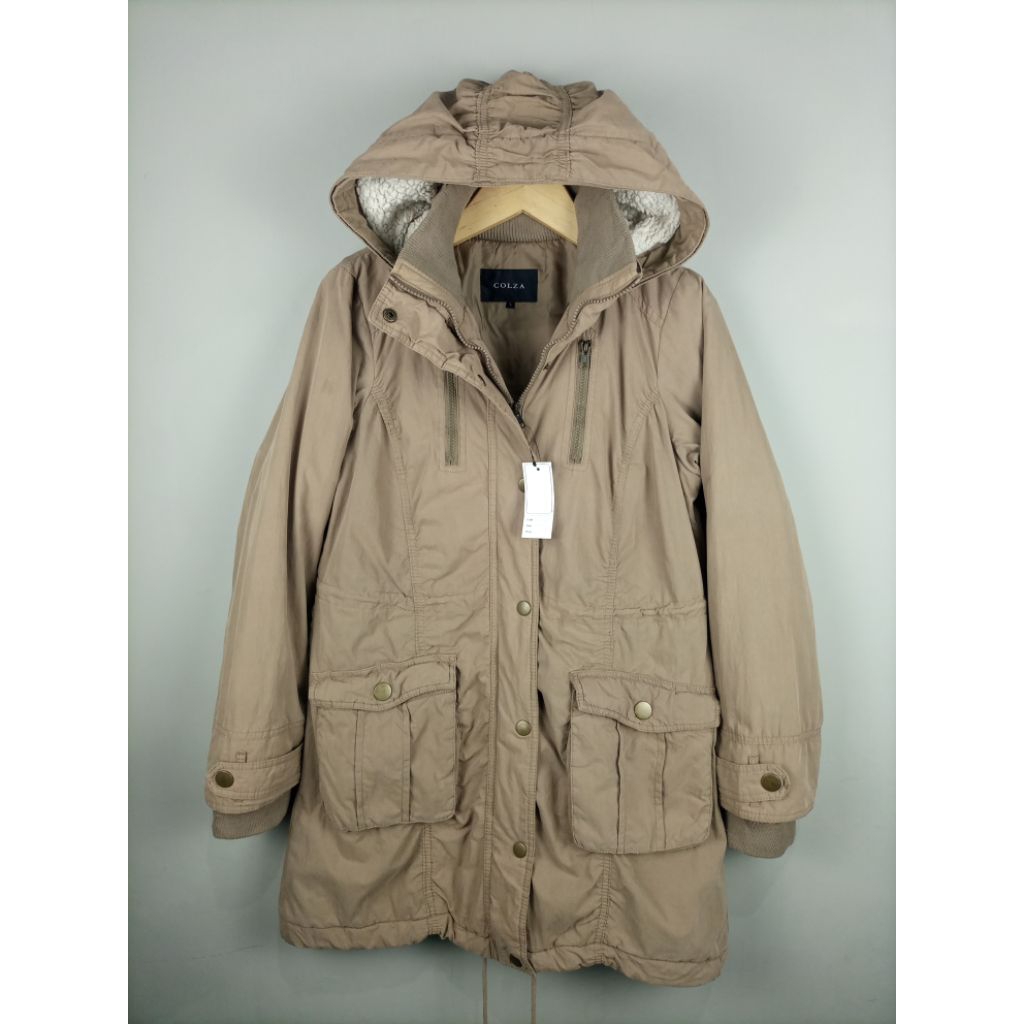 Jaket Colza Original Parka Wanita Tebal_Coklat_Size Masuk M fit L