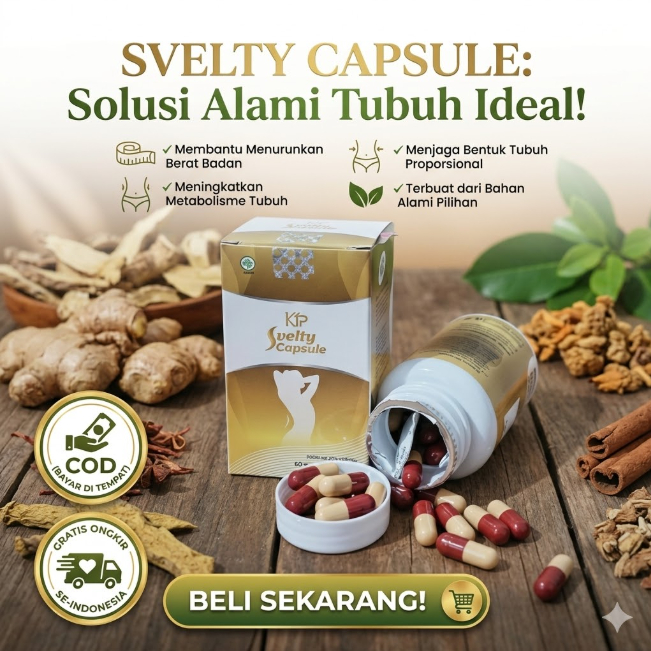 KJP Svelty Kapsul isi 60 Kapsul - Mengurangi Berat badan, Menahan Nafsu Makan, Mengurangi lemak