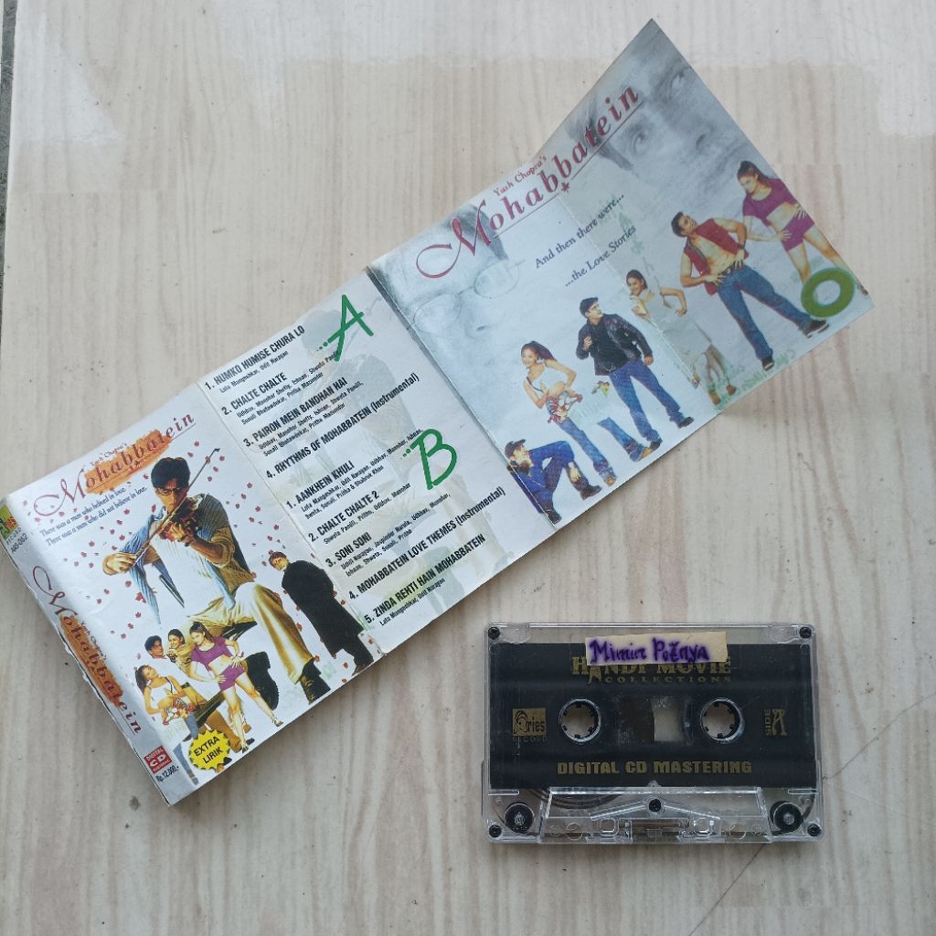 Original Kaset Pita Tape Musik Ost Film India Mohabbatein