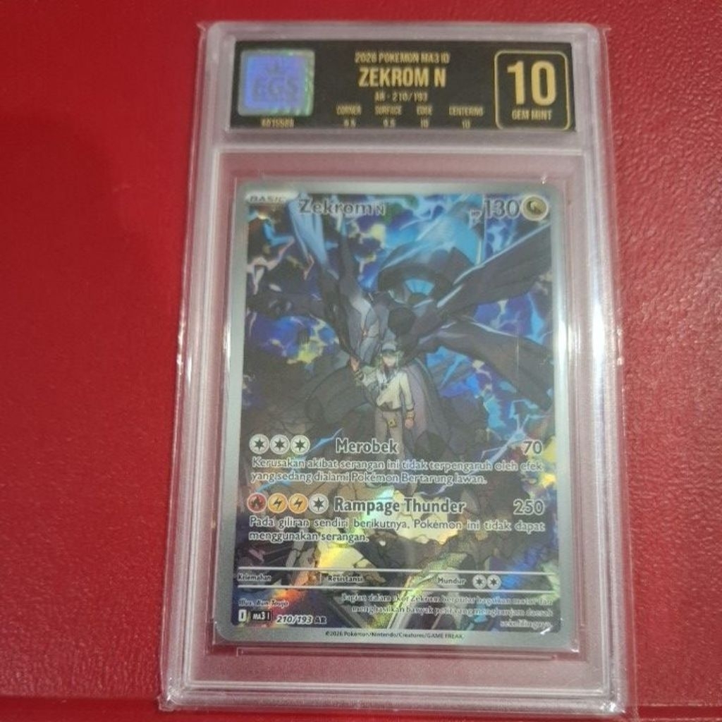 Slab EGS 10 Zekrom N AR Set Evolusi Mega Impian ex MA3 210/193 - Kartu Pokemon TCG Indonesia