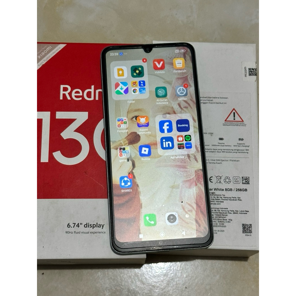 Hp xiaomi redmi 13c 8/256gb Original Lkp second