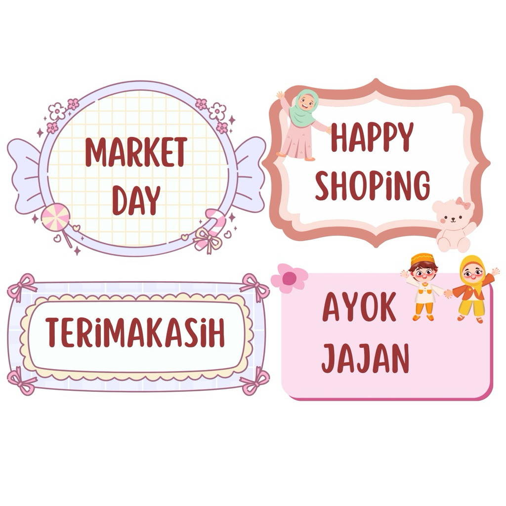 READY STOCK | MARKET DAY | AKSESORIS MARKET DAY | BUNTING FLAG | PHOTOPROPS