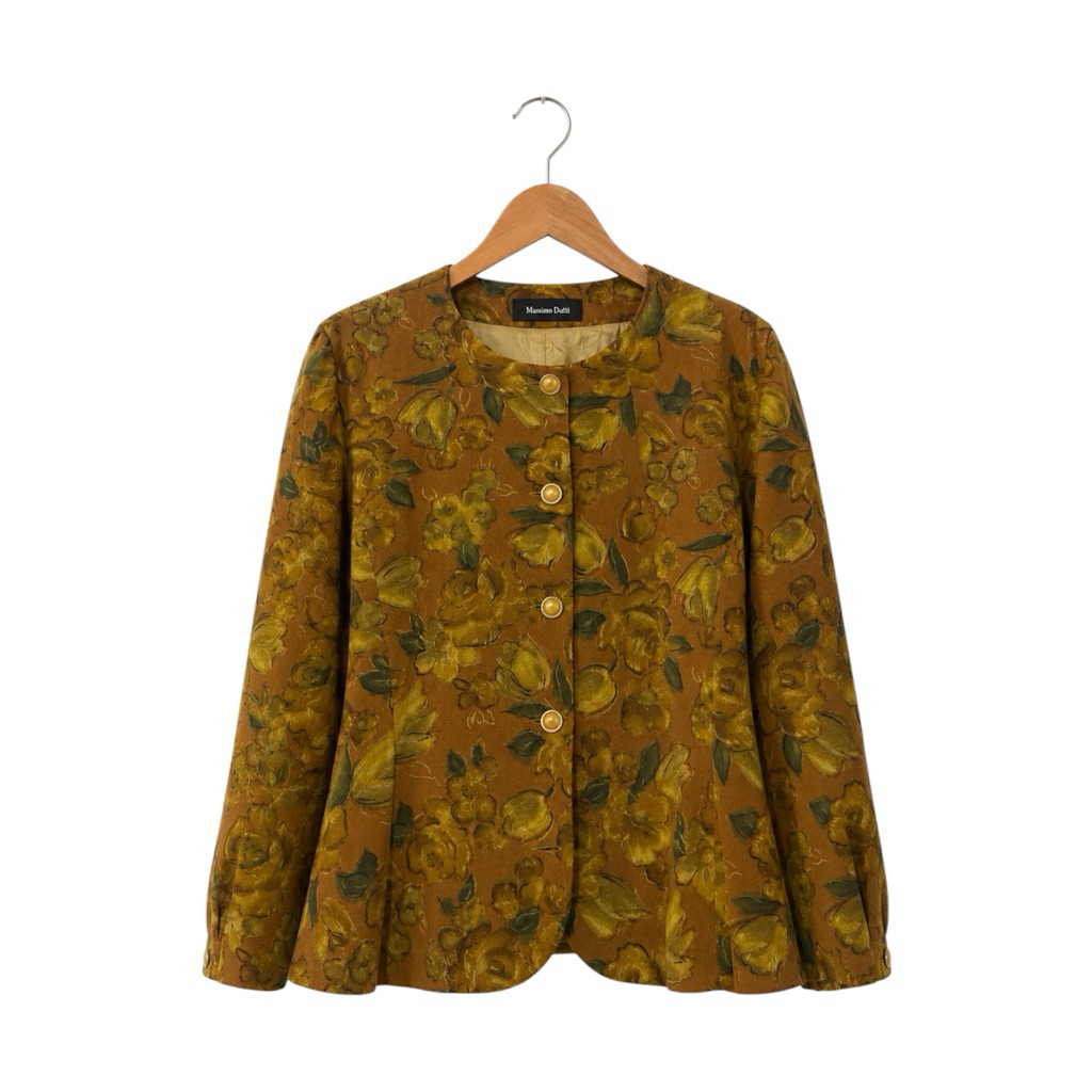 (M) Floral Casual Blazer Massimo Dutti New
