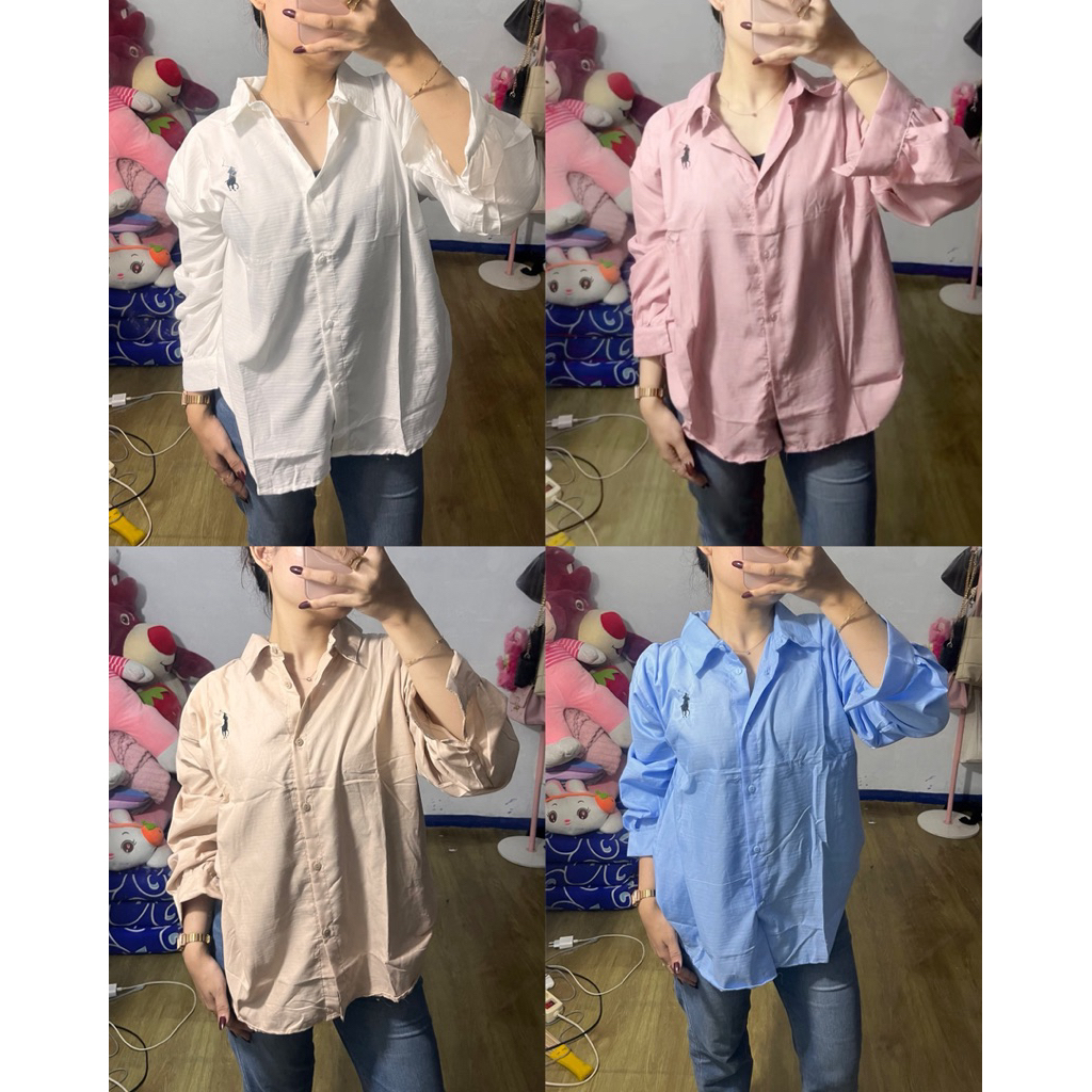 KEMEJA POLO WANITA/Kemeja polo korean style/Polo kemeja