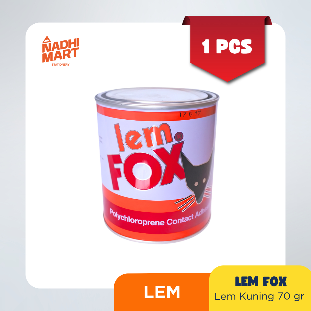 FOX LEM KALENG 70GR / LEM FOX KUNING / LEM FOX KAYU / LEM FOX