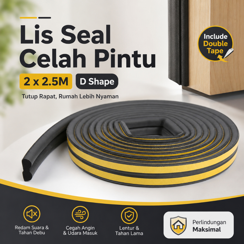 Lis Penghalang Debu Serangga Bawah Pintu Door Bottom Soundproof Sealing Strips PENUTUP CELAH PINTU J