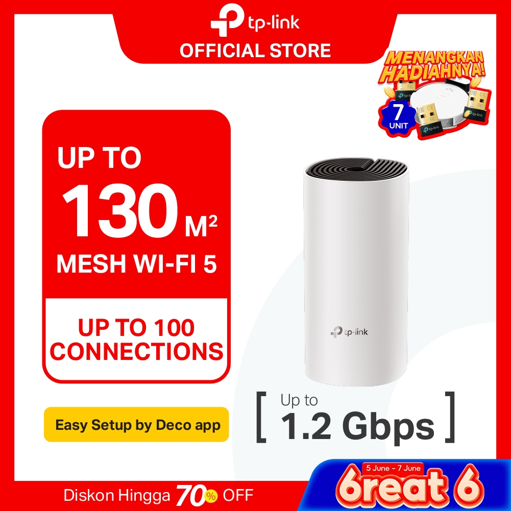 TP-Link Deco M4 | 1 Pack |  AC1200 Mesh WiFi System | WiFi 5 1200Mbps | Dual Band Router | Gigabit