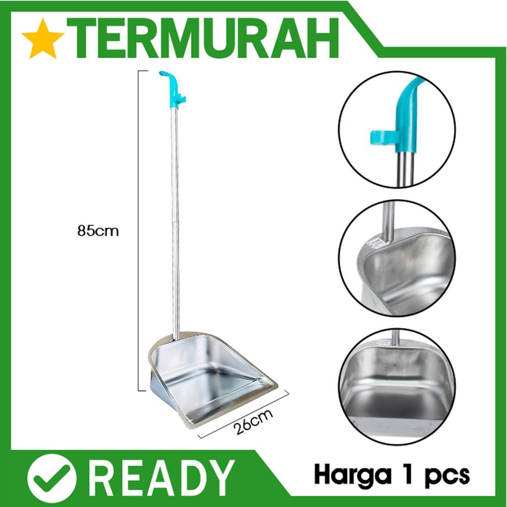 serokan sampah stainless pengki stainless cikrak sekop kotoran tebal anti karat