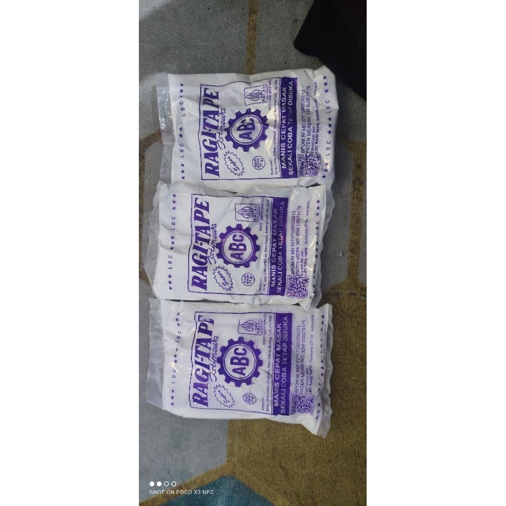READY SIAP KIRIM RAGI TAPE ISTIMEWA SUPER ABC MANIS CEPAT MASAK SEKALI COBA TETAP DISUKA